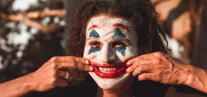 Joker-inspired costume