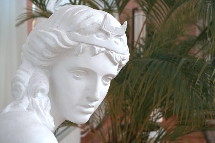 42. Venus, the goddess of love, was born from what_