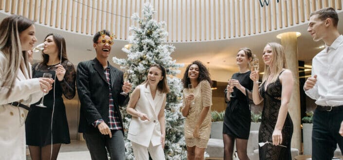 Group of people drinking wine