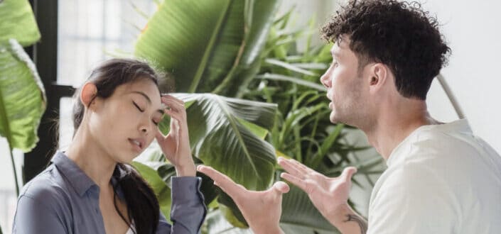 Couple having a heated discussion