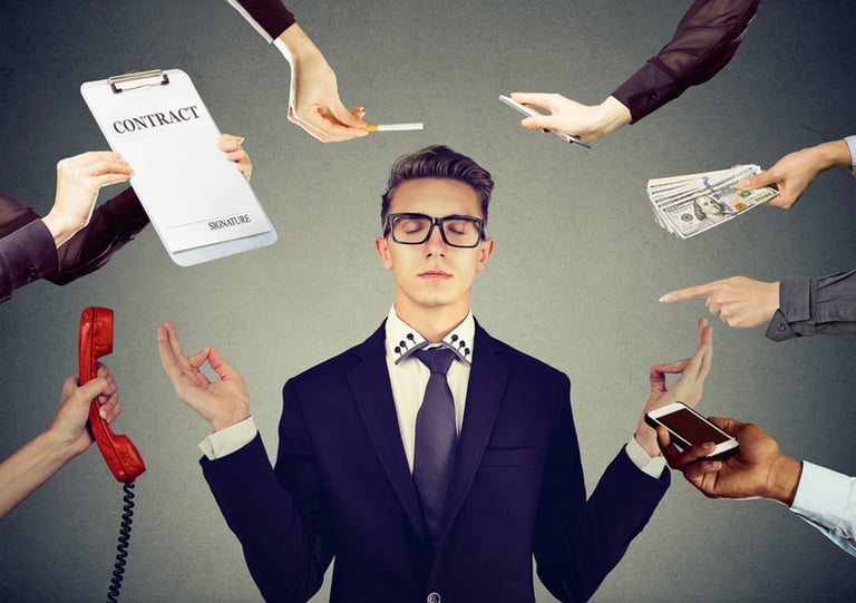 A man with self-control practices