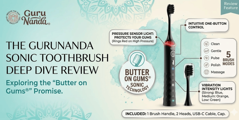 Product Review: GuruNanda | Butter on Gums Pressure Sensor Electric Toothbrush 2.0