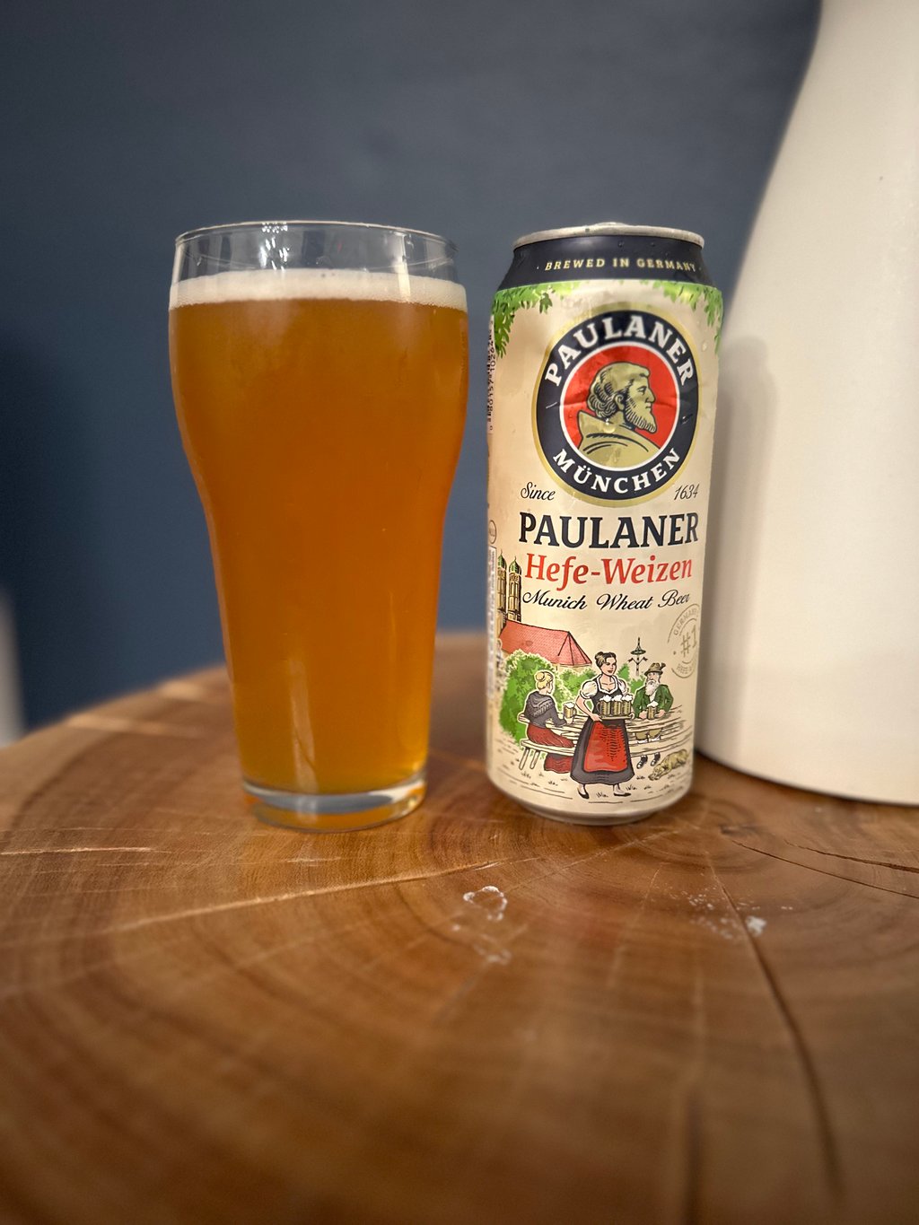 Glass of Paulaner Wheat Beer