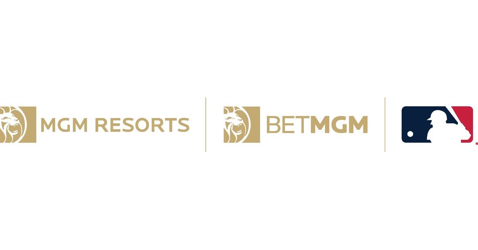 Logo of MGM x MLB partnership