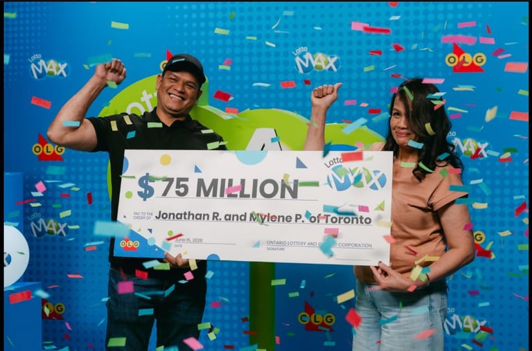 Toronto Brother and Sister Win $75 Million Lotto Max Jackpot