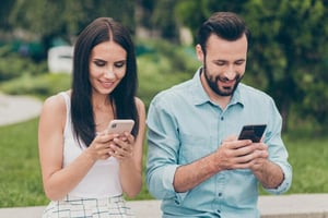 JollyRomance dating platform users communicating online through messages, profile discovery, updates, and interaction features.