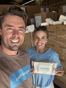 clean boys Men's Flushable Wipes