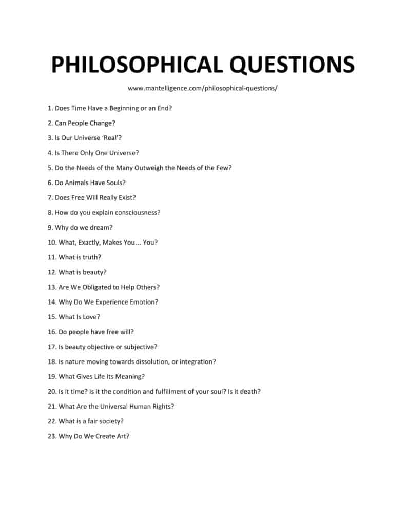 good philosophical questions for essays