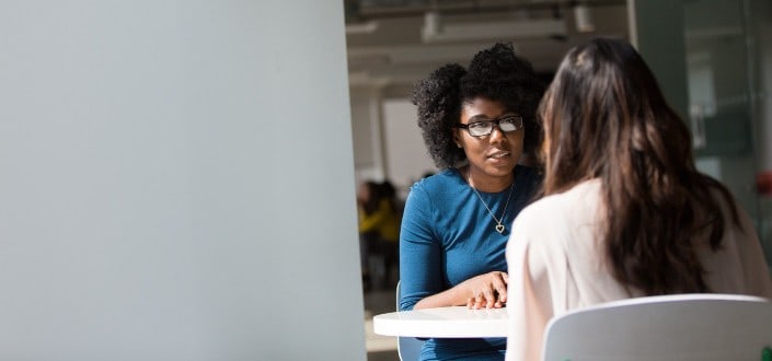 diverse women talking