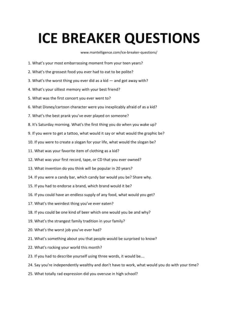 126 Best Ice Breaker Questions Quickly spark conversations.