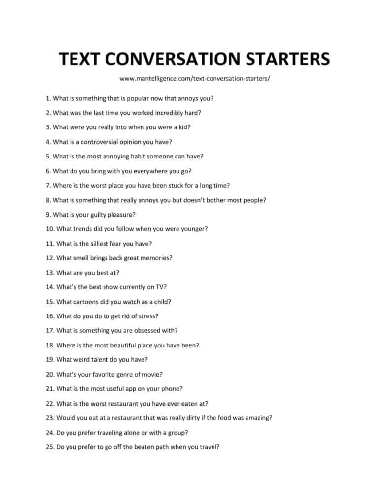 conversations starters for texting
