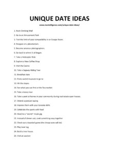 76 Best Unique Date Ideas - One-of-a-kind activities to spice things up.