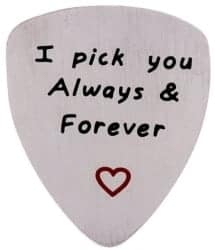 101 Birthday Gifts for Girlfriend - I Love You Always And Forever Guitar Pick