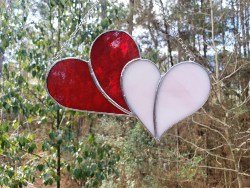 Stained Glass Patchwork Heart Suncatcher (1)