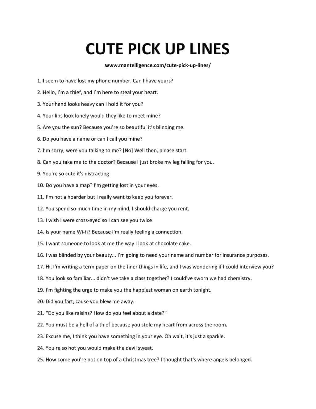 68 Best Cute Pick Up Lines These Lines Will Make Her Smile