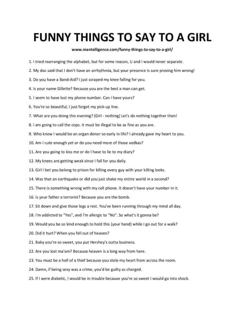 What To Say To Make A Girl Laugh