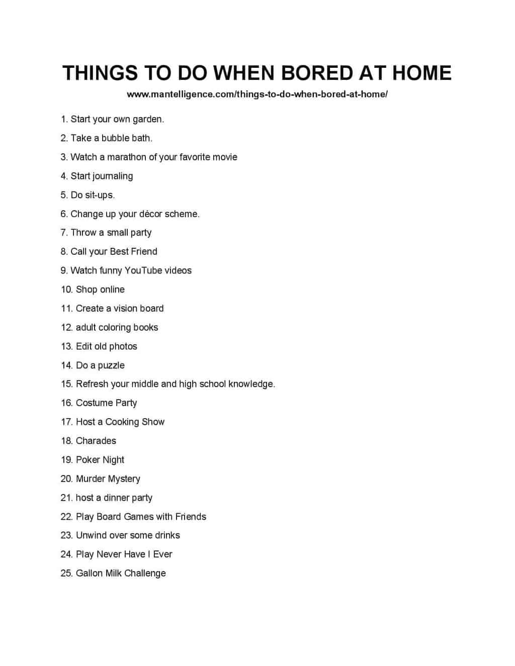83 Things To Do When Bored At Home - Fun activities to do!