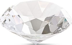 Crystal Diamond Shaped Glass Paper Weight.