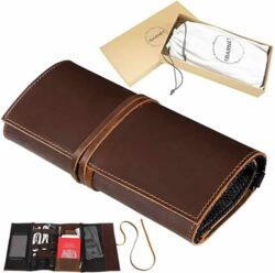 Genuine Leather Electronics Cable Organizer