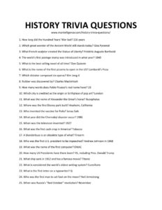 111+ History Trivia Questions & Answers (Easy to Hard)