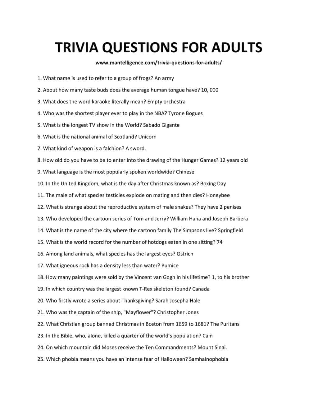 critical thinking trivia questions