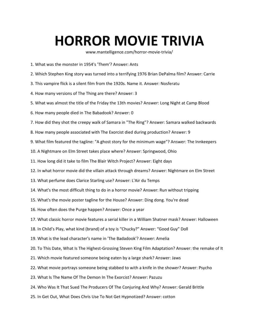 44 Best Horror Movie Trivia Questions And Answers You Need To Know Laptrinhx News