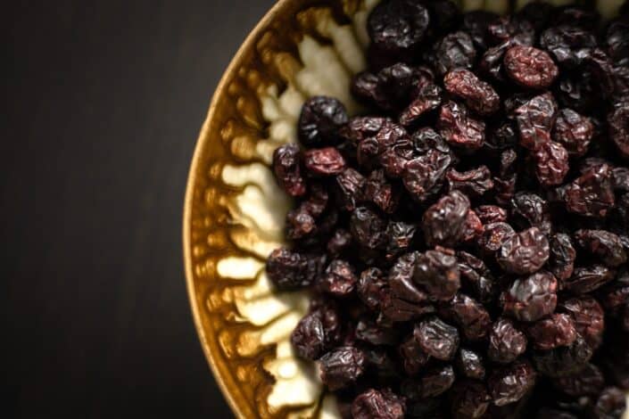 Raisins in a bowl