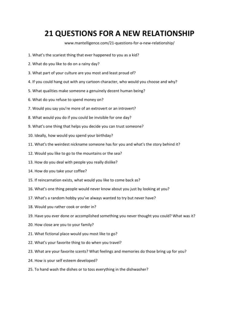 Questions For A New Relationship Great Helpful Lines To Ask More