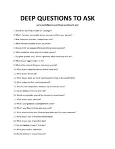 77 Deep Personal Questions To Ask (Know Them Better)