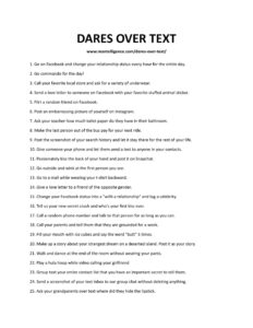 31 Dares Over Text - The One List You Need For Exciting Fun