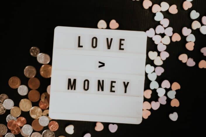 Love or money letter composition.