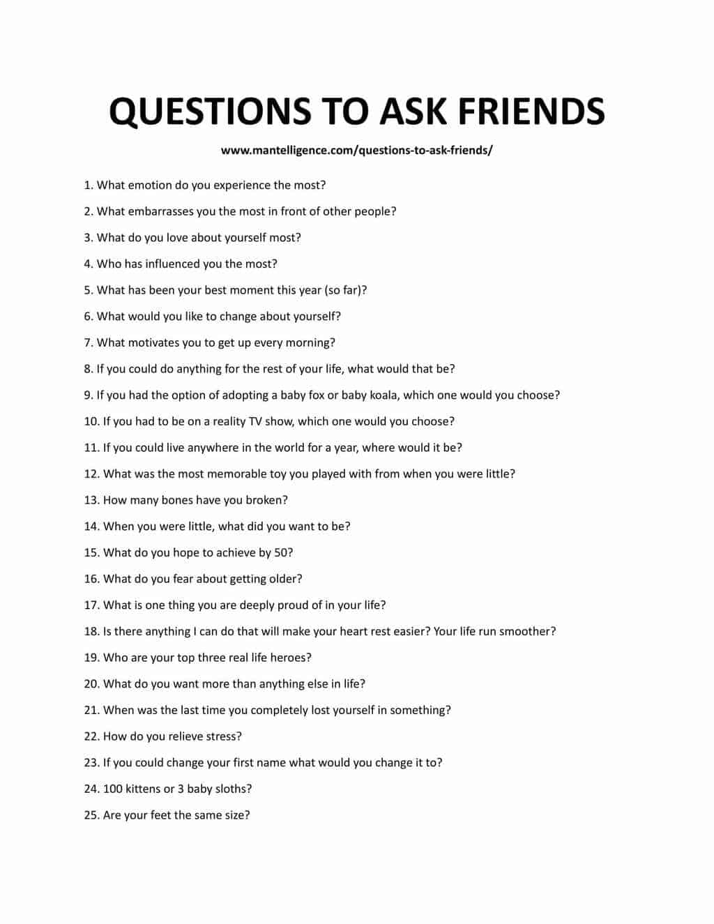 QUESTIONS TO ASK FRIENDS 1 