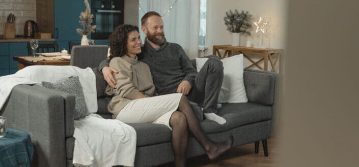 Couple Sitting on the Couch