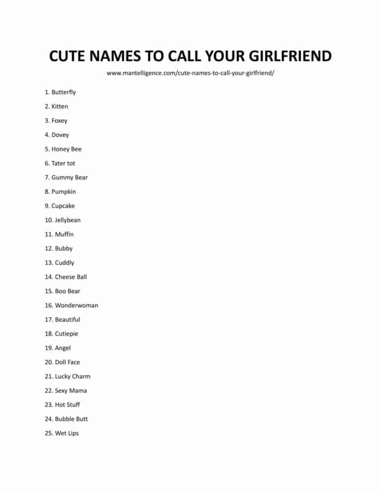 29 Cute Names To Call Your Girlfriend - Romantic Names To Make Her Feel ...