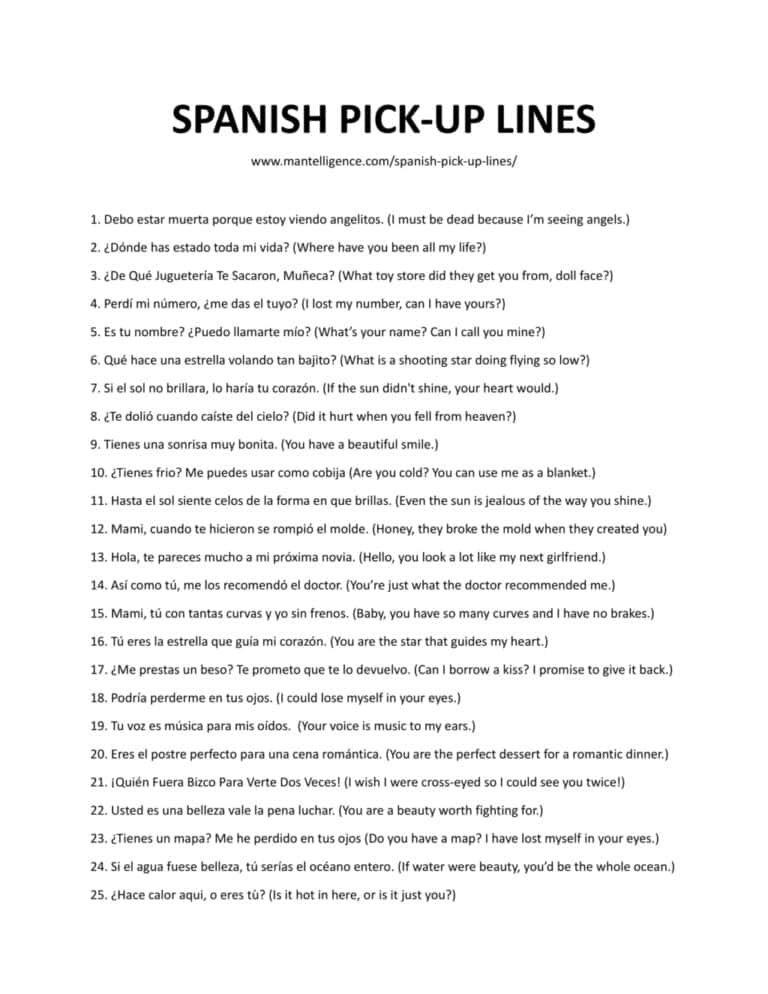 31+ Spanish Pick-up Lines to Win Their Corazón