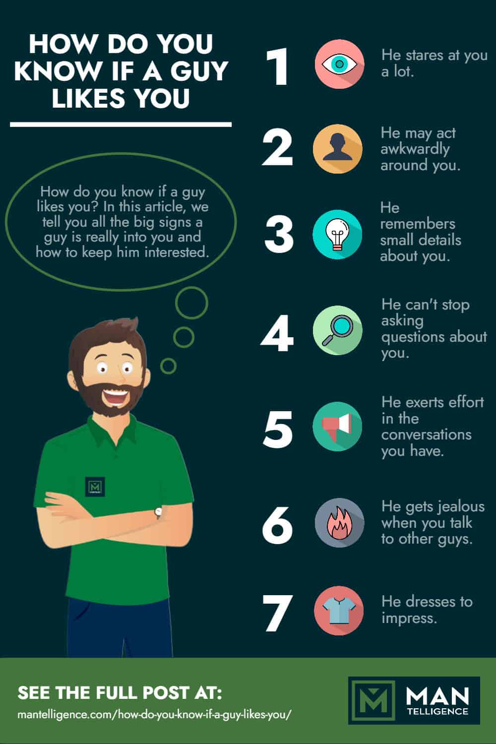 How Do You Know If A Guy Likes You Infographic 